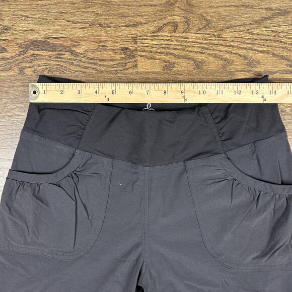 PrAna Pants Womens Medium Black Stretch Hiking Travel Yoga Regular Inseam - Picture 4 of 10